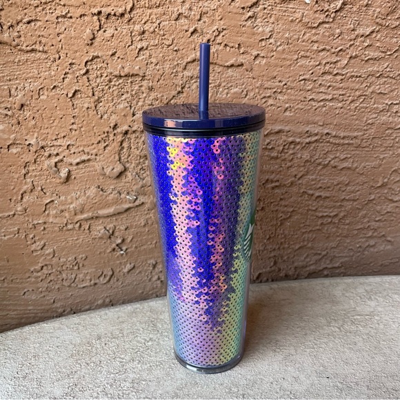 NWT Starbucks Iridescent Sequin Tumbler Cup - Picture 2 of 6